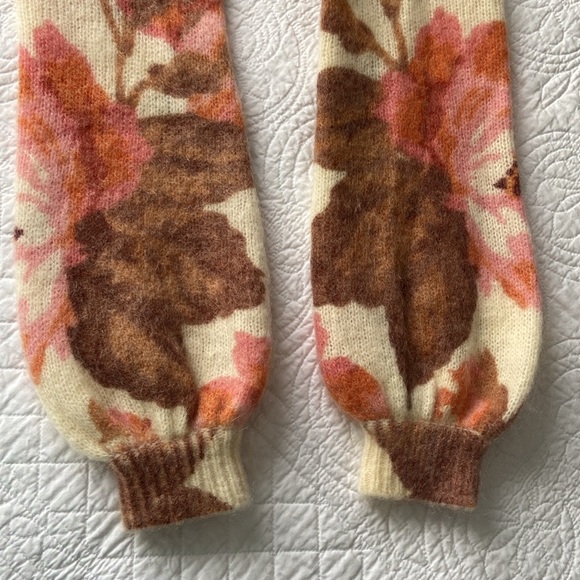 Sezane Alban Mohair Knit Floral Sweater Multi Colors Fits XS to S - Picture 14 of 17